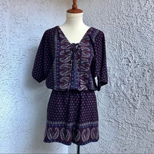 Paisley Print Romper